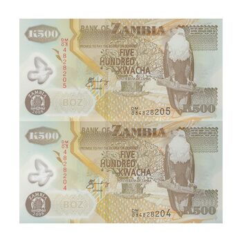 اسکناس 500 کواچا 2008 جمهوری - جفت - UNC65 - زامبیا