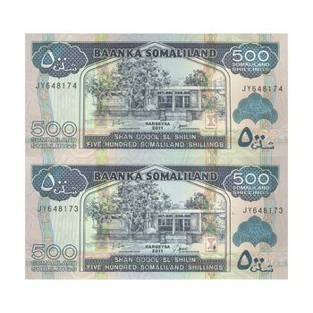 اسکناس 500 شیلینگ 2011 جمهوری - جفت - UNC63 - سومالی لند