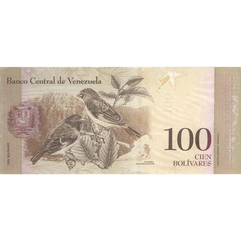 اسکناس 100 بولیوار 2013 جمهوری بولیواری - تک - UNC63 - ونزوئلا
