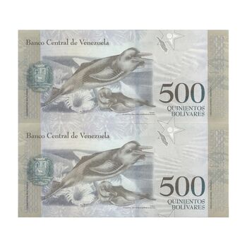 اسکناس 500 بولیوار 2016 جمهوری بولیواری - جفت - UNC64 - ونزوئلا