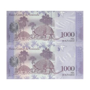 اسکناس 1000 بولیوار 2017 جمهوری بولیواری - جفت - UNC63 - ونزوئلا