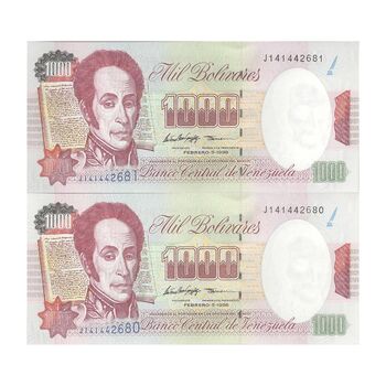 اسکناس 1000 بولیوار 1998 جمهوری چهارم - جفت - UNC63 - ونزوئلا