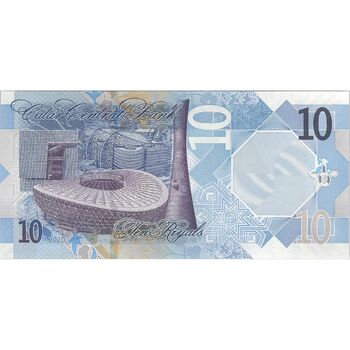 اسکناس 10 ریال 2020 تمیم بن حمد آل ثانی - تک - UNC63 - قطر