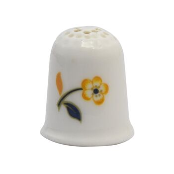 انگشتانه چینی قدیمی طرح گل - کد 005791
