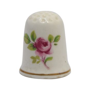 انگشتانه چینی قدیمی طرح گل - کد 005792