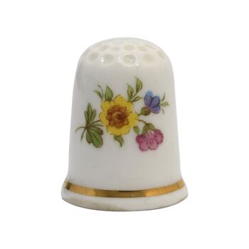انگشتانه چینی قدیمی طرح گل - کد 005808