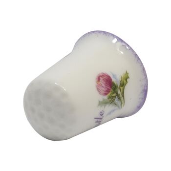 انگشتانه چینی قدیمی طرح گل - کد 005843