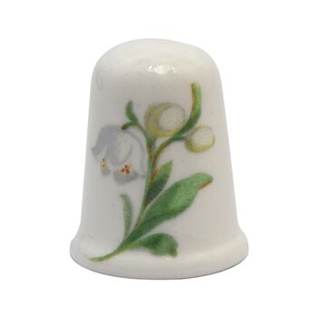 انگشتانه چینی قدیمی طرح گل - کد 005844