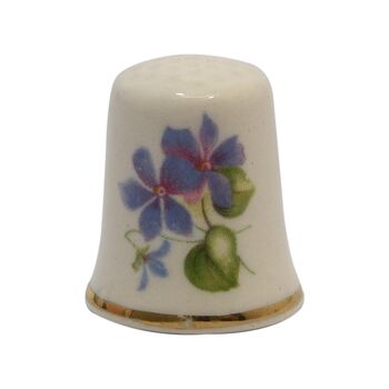 انگشتانه چینی قدیمی طرح گل - کد 005845
