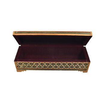 جاقلمی خاتم کاری طرح گل و مرغ - 051336