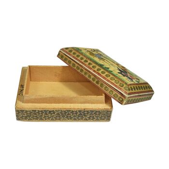 جعبه خاتم کاری طرح بازی چوگان - 051347