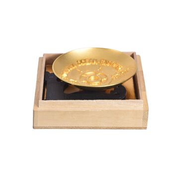کاسه دکوری برنز با روکش آب طلا 24 عیار (با جعبه) - ساخت ژاپن - 051329