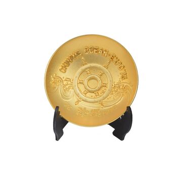 کاسه دکوری برنز با روکش آب طلا 24 عیار (با جعبه) - ساخت ژاپن - 051329