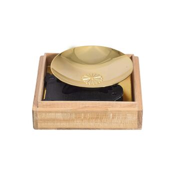 کاسه دکوری برنز با روکش آب‌طلا 24 عیار (با جعبه) - ساخت ژاپن - 051330