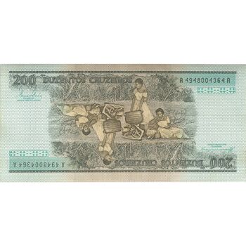 اسکناس 200 کروزریو بدون تاریخ(1984) - امضای (EG¹, ACP) جمهوری فدراتیو - تک - UNC62 - برزیل