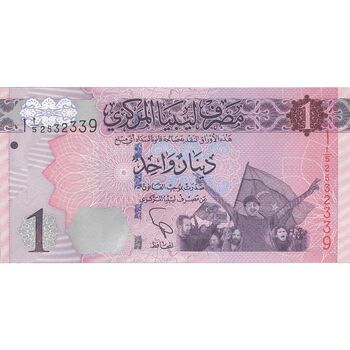 اسکناس 1 دینار بدون تاریخ (2013) دولت لیبی - تک - UNC64 - لیبی