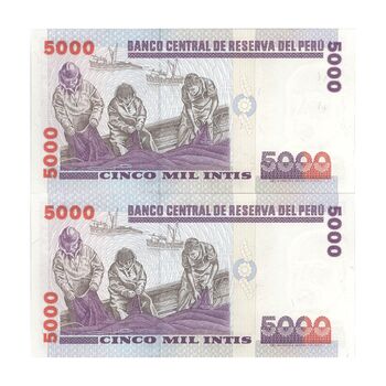 اسکناس 5000 اینتیس 1988 (28 ژوئن) جمهوری - جفت - UNC63 - پرو
