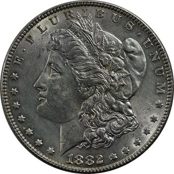 سکه یک دلار 1882 مورگان - MS62 - آمریکا