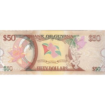 اسکناس 50 دلار 2016 جمهوری - تک - UNC63 - گویان