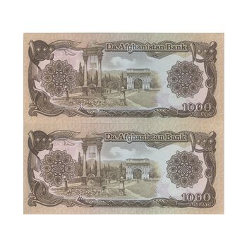 اسکناس 1000 افغانی 1370 جمهوری دموکراتیک - جفت - UNC63 - افغانستان