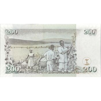 اسکناس 200 شیلینگ 2010 جمهوری - تک - UNC64 - کنیا