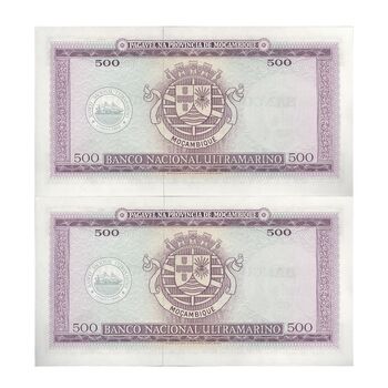 اسکناس 500 اسکودو بدون تاریخ (1976) - شماره سریال 8 رقمی - جمهوری خلق - جفت - UNC63 - موزامبیک