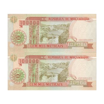 اسکناس 100000 متیکال 1993 جمهوری - جفت - UNC64 - موزامبیک