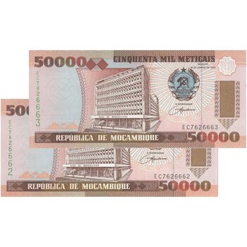 اسکناس 50000 متیکال 1993 جمهوری - جفت - UNC64 - موزامبیک