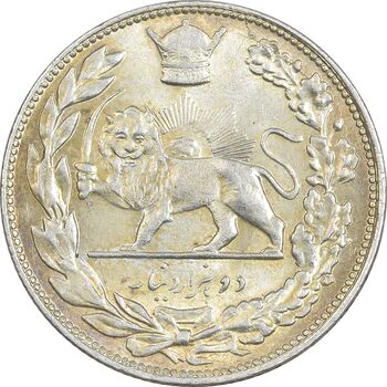 سکه 2000 دینار 1307 - MS63 - رضا شاه