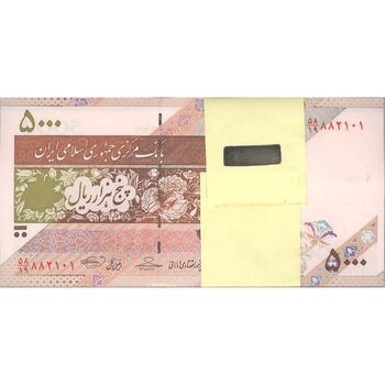 بسته اسکناس 5000 ریال امام (حسینی - بهمنی) ماهواره - UNC - جمهوری اسلامی