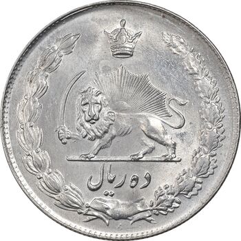 سکه 10 ریال 1342 - MS61 - محمد رضا شاه