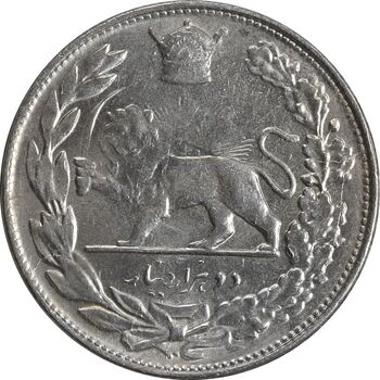 سکه 2000 دینار 1308 تصویری - چرخش 45 درجه - MS62 - رضا شاه
