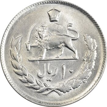 سکه 10 ریال 2537 - MS61 - محمد رضا شاه