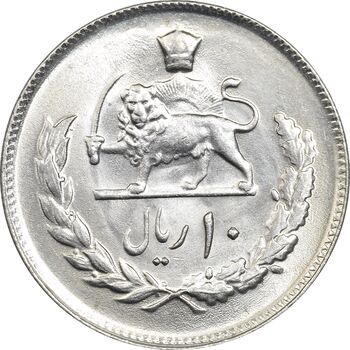 سکه 10 ریال 2537 - MS61 - محمد رضا شاه