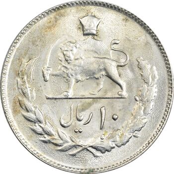 سکه 10 ریال 2537 - MS61 - محمد رضا شاه