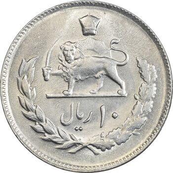 سکه 10 ریال 1357 - MS61 - محمد رضا شاه