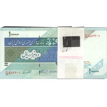 بسته اسکناس 10000 ریال امام (نمازی - نوربخش) - UNC - جمهوری اسلامی