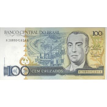 اسکناس 100 کروزادو بدون تاریخ(1987) جمهوری فدراتیو - LCBP, FMdO - تک - UNC62 - برزیل