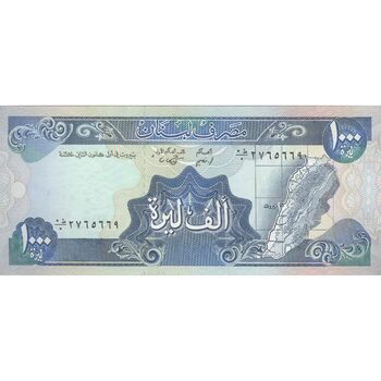 اسکناس 1000 لیره 1988 جمهوری - تک - UNC63 - لبنان