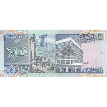 اسکناس 1000 لیره 1988 جمهوری - تک - UNC63 - لبنان