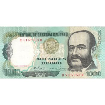 اسکناس 1000 سولس 1981 - تک - UNC64 - پرو