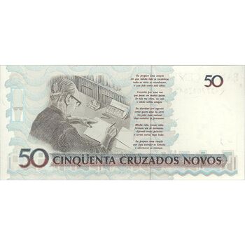 اسکناس 50 کروزادو نووو بدون تاریخ(1990) جمهوری فدراتیو - MFN², WWB - تک - UNC63 - برزیل