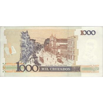 اسکناس 1000 کروزادو بدون تاریخ(1988) جمهوری فدراتیو - MFN², EdAC - تک - AU58 - برزیل