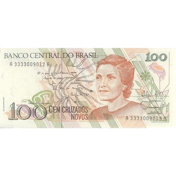 اسکناس 100 کروزادو نووو بدون تاریخ(1989) جمهوری فدراتیو - MFN¹, EdAC	- جفت - UNC64 - برزیل