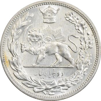 سکه 2000 دینار 1306 تصویری - ضرب هیتون - MS63 - رضا شاه