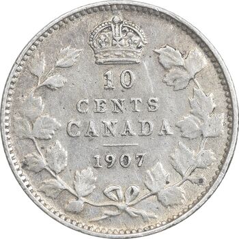 سکه 10 سنت 1907 ادوارد هفتم - VF35 - کانادا