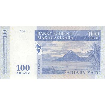 اسکناس 100 آریاری 2004 جمهوری سوم - Rasamoelina - تک - UNC64 - ماداگاسکار
