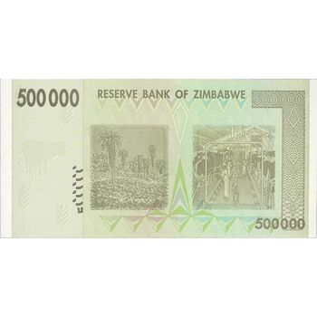اسکناس 500000 دلار 2008 جمهوری - تک - UNC63 - زیمبابوه