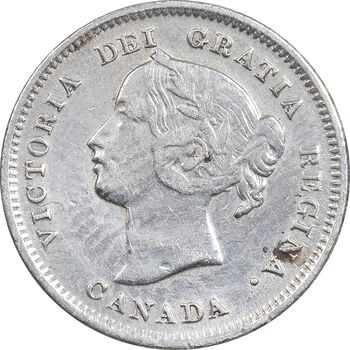 سکه 5 سنت 1899 ویکتوریا - EF40 - کانادا