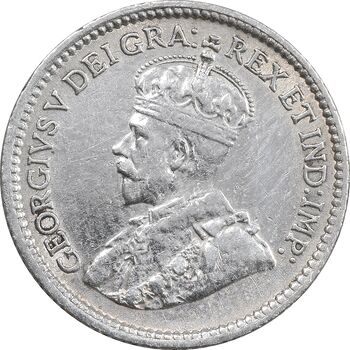 سکه 5 سنت 1917 جرج پنجم - EF45 - کانادا